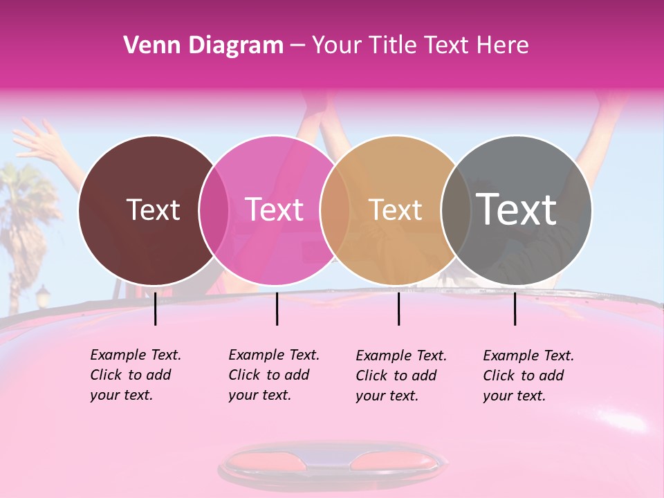 Women Car Carefree PowerPoint Template