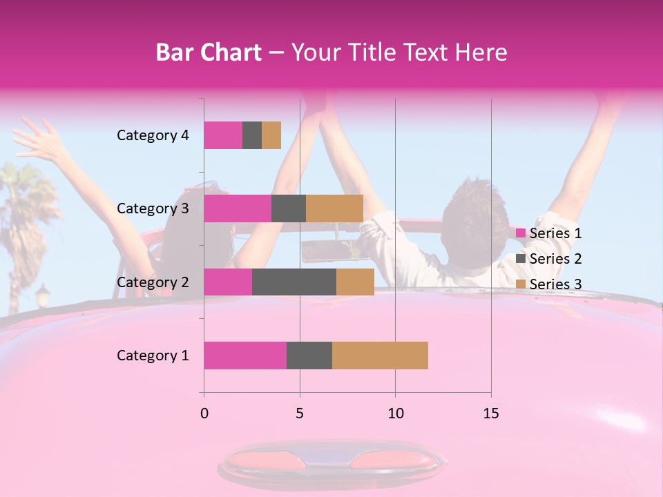 Women Car Carefree PowerPoint Template