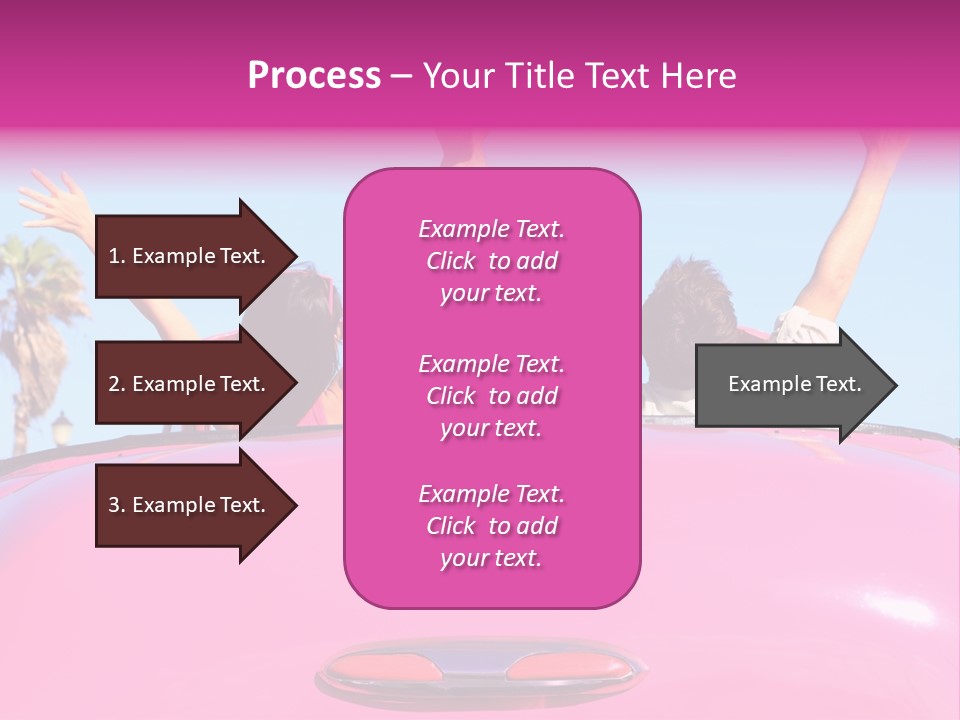 Women Car Carefree PowerPoint Template