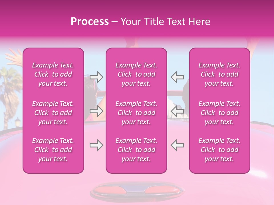 Women Car Carefree PowerPoint Template