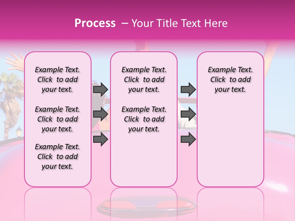 Women Car Carefree PowerPoint Template