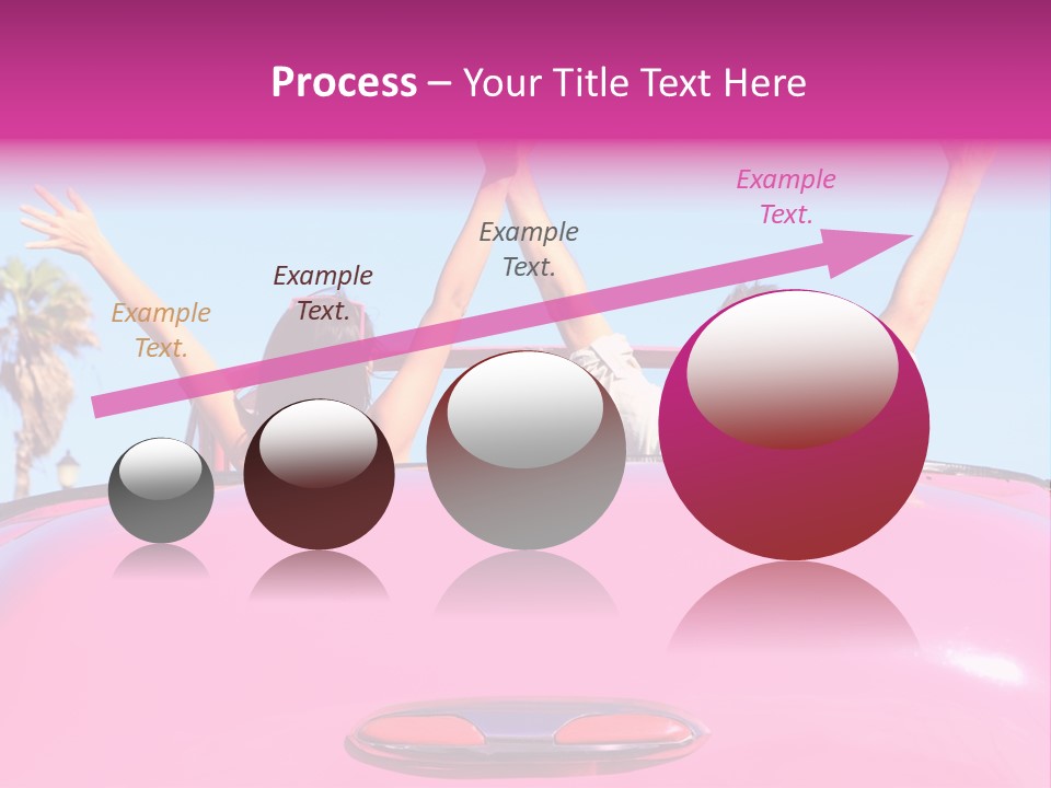 Women Car Carefree PowerPoint Template