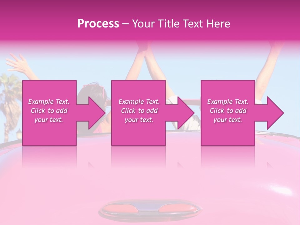 Women Car Carefree PowerPoint Template