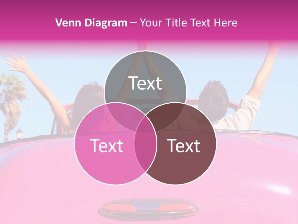 Women Car Carefree PowerPoint Template