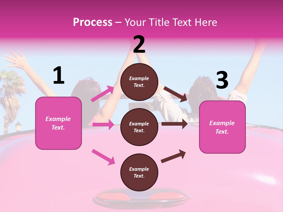 Women Car Carefree PowerPoint Template