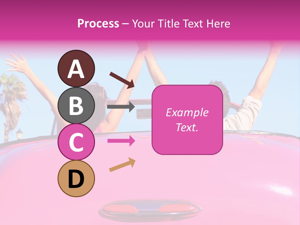 Women Car Carefree PowerPoint Template