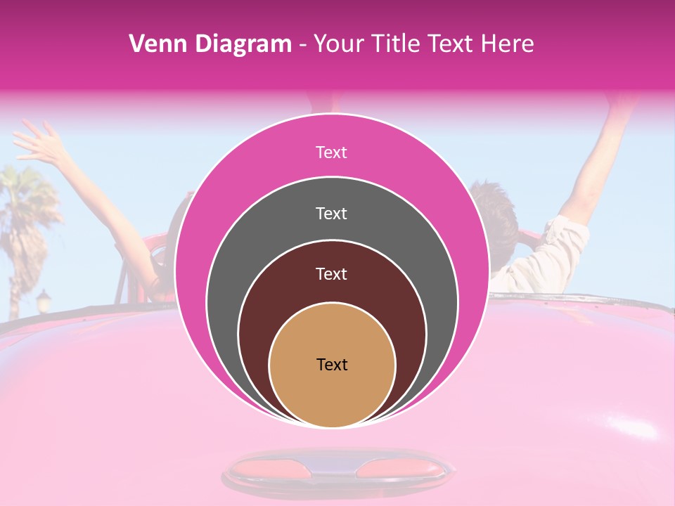 Women Car Carefree PowerPoint Template