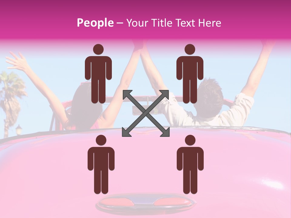 Women Car Carefree PowerPoint Template