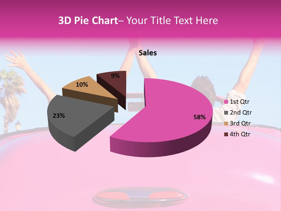 Women Car Carefree PowerPoint Template