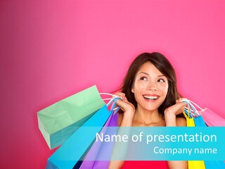 Funky Women Person PowerPoint Template