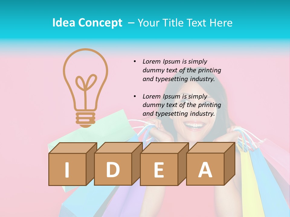 Funky Women Person PowerPoint Template