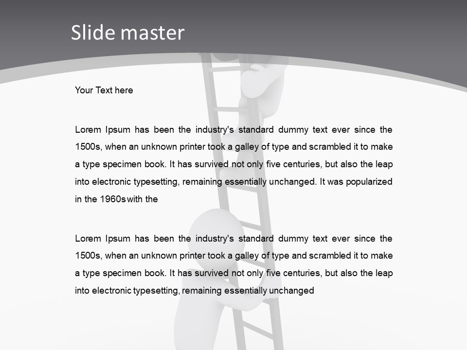 Men Steps Together PowerPoint Template