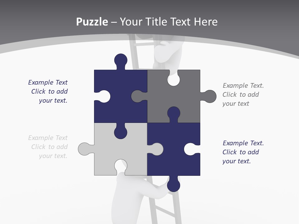 Men Steps Together PowerPoint Template
