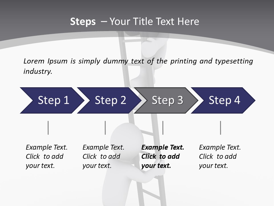 Men Steps Together PowerPoint Template