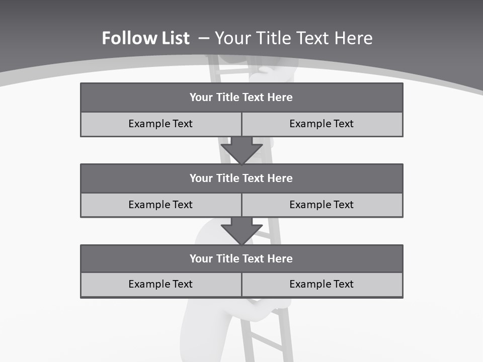 Men Steps Together PowerPoint Template