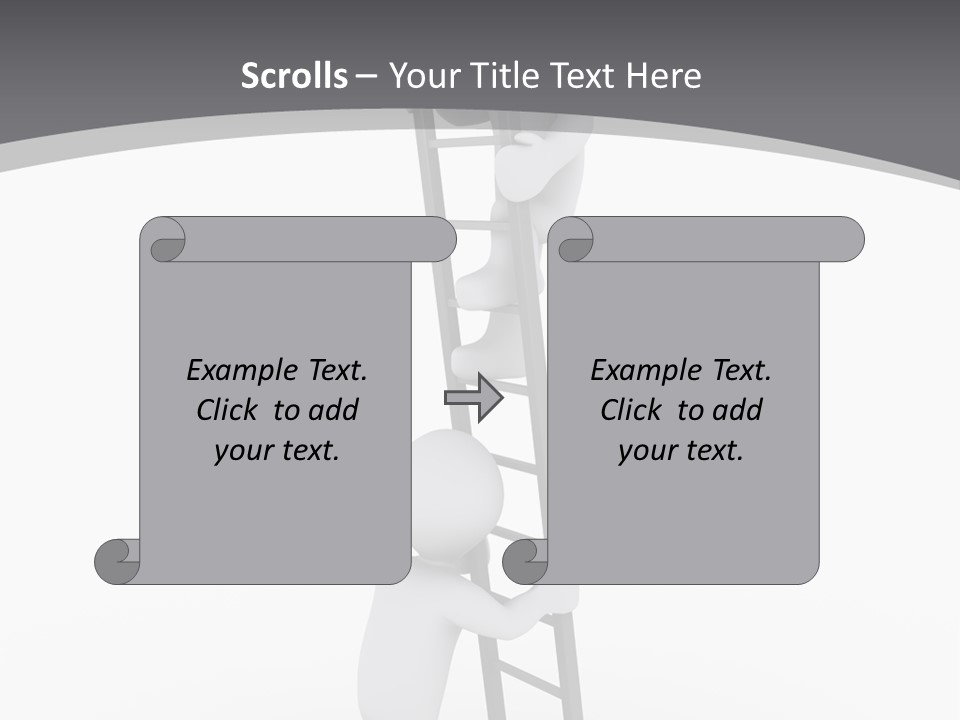 Men Steps Together PowerPoint Template