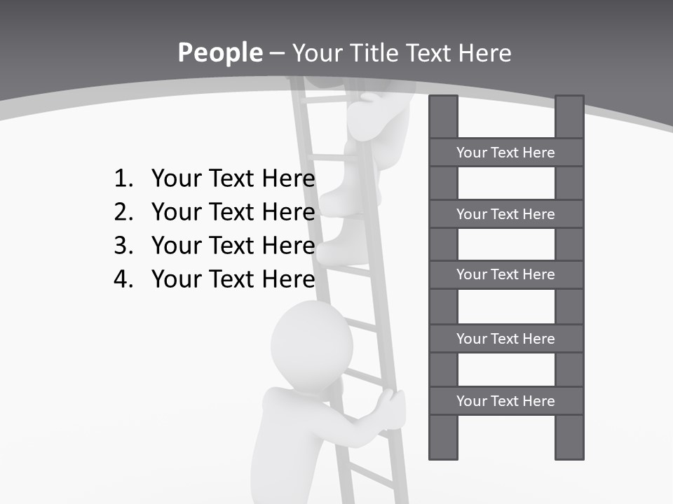 Men Steps Together PowerPoint Template