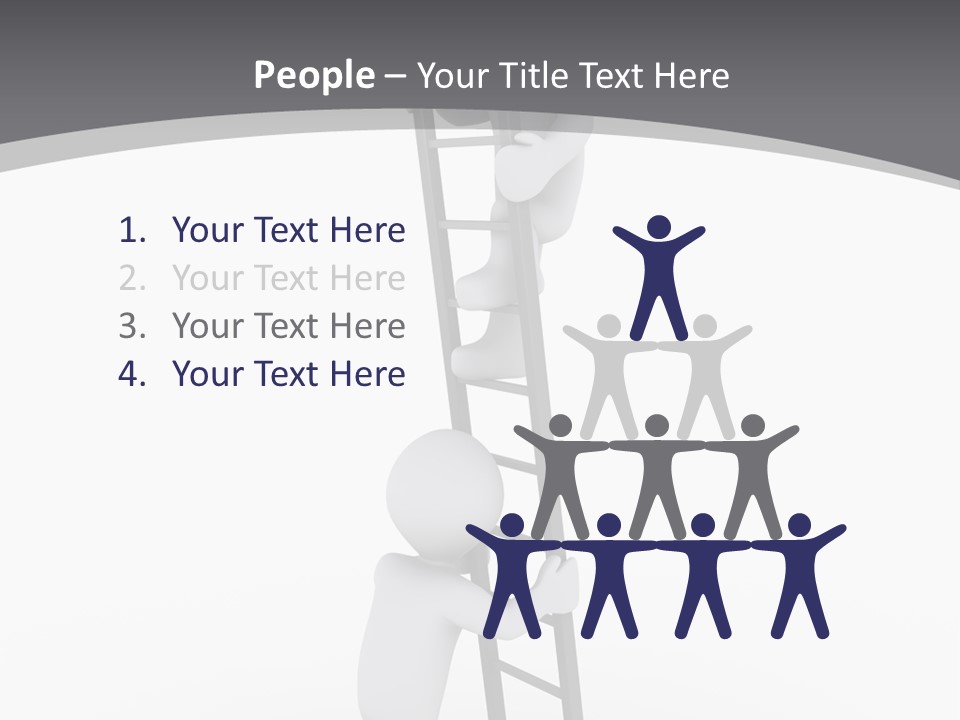 Men Steps Together PowerPoint Template