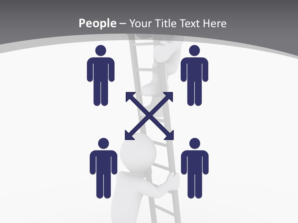 Men Steps Together PowerPoint Template