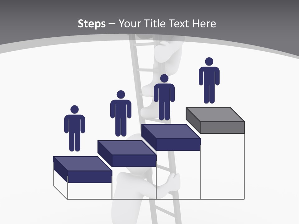 Men Steps Together PowerPoint Template