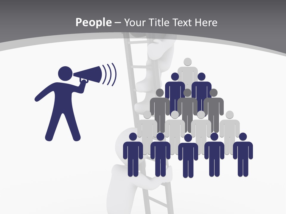 Men Steps Together PowerPoint Template