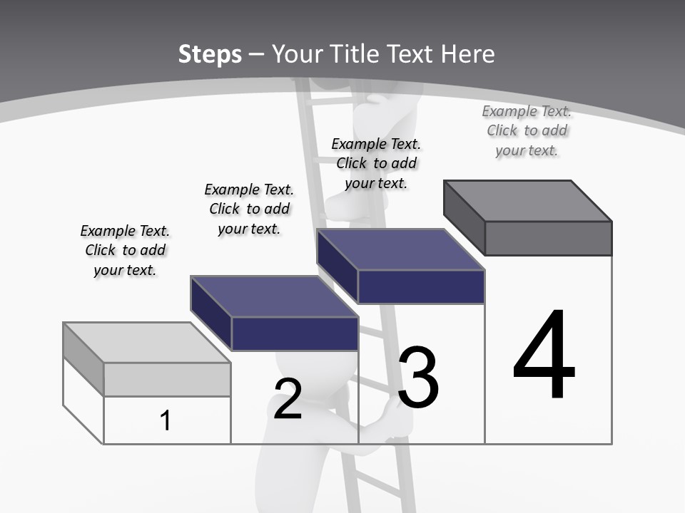 Men Steps Together PowerPoint Template
