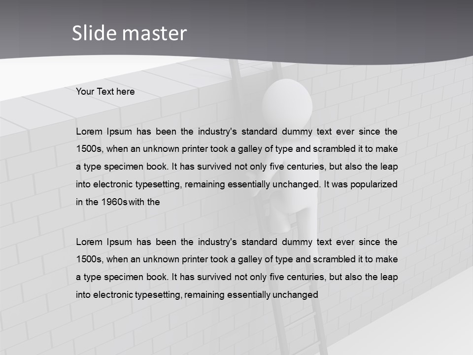 Progress Steps Brick PowerPoint Template