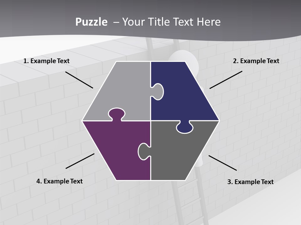 Progress Steps Brick PowerPoint Template