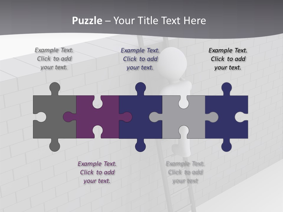 Progress Steps Brick PowerPoint Template