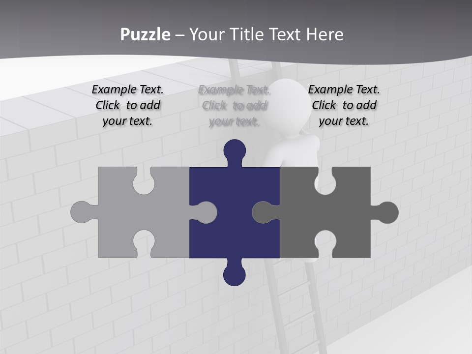 Progress Steps Brick PowerPoint Template