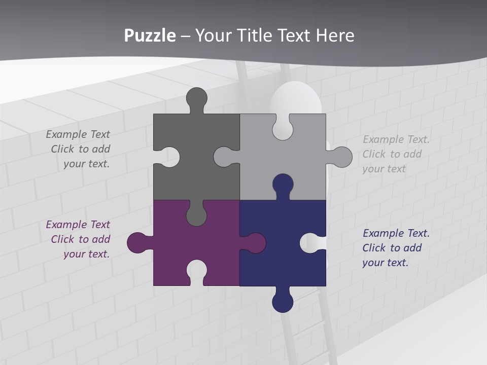Progress Steps Brick PowerPoint Template