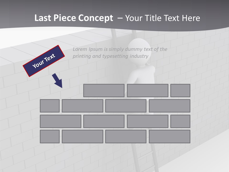 Progress Steps Brick PowerPoint Template