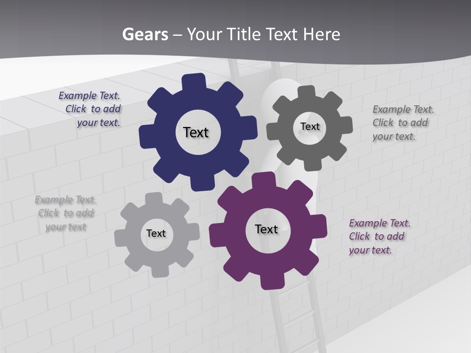 Progress Steps Brick PowerPoint Template