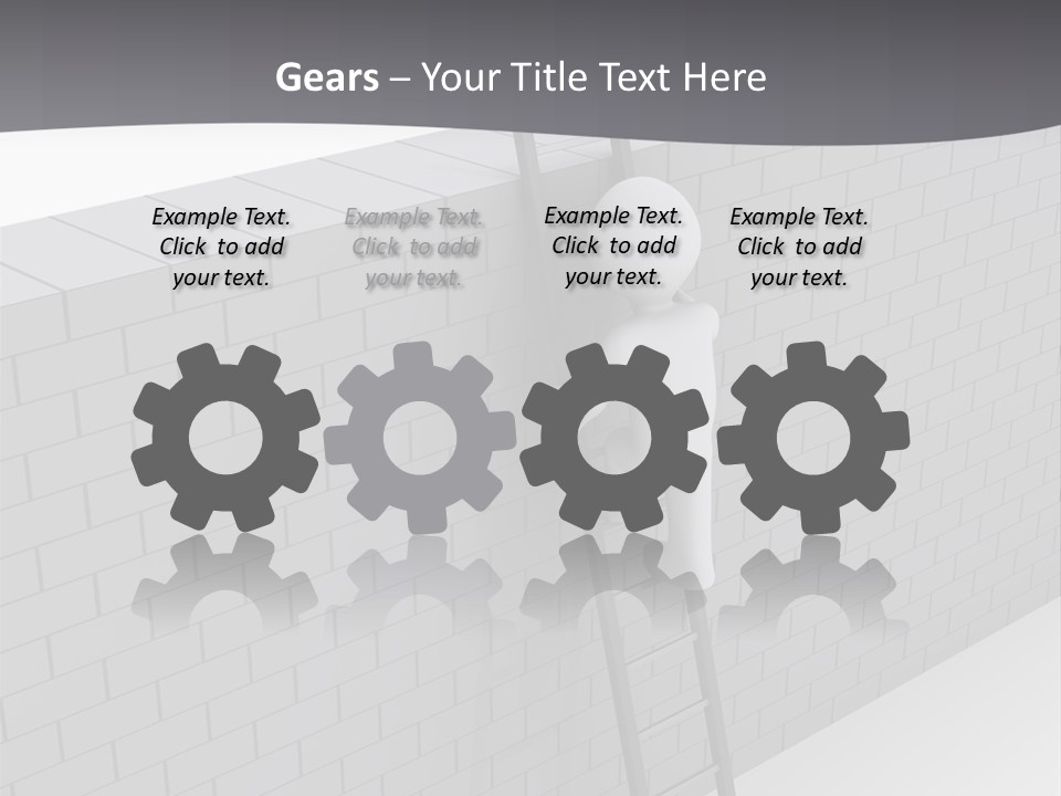 Progress Steps Brick PowerPoint Template