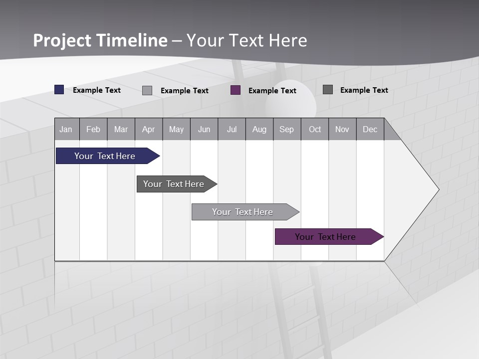 Progress Steps Brick PowerPoint Template