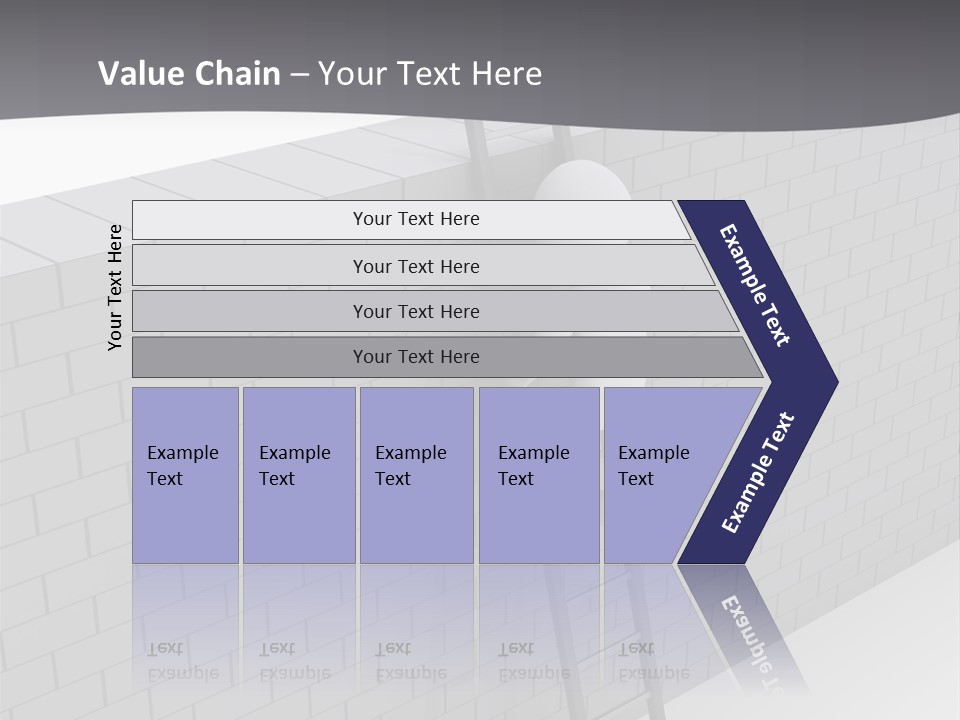 Progress Steps Brick PowerPoint Template
