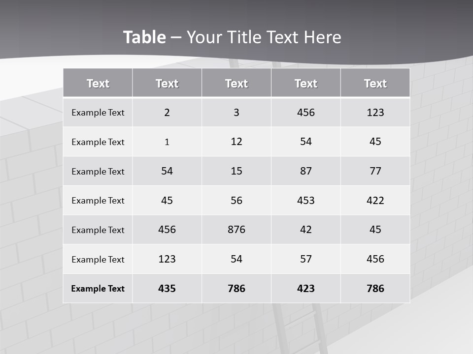 Progress Steps Brick PowerPoint Template
