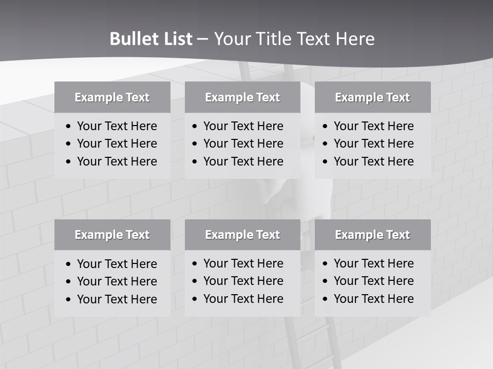 Progress Steps Brick PowerPoint Template