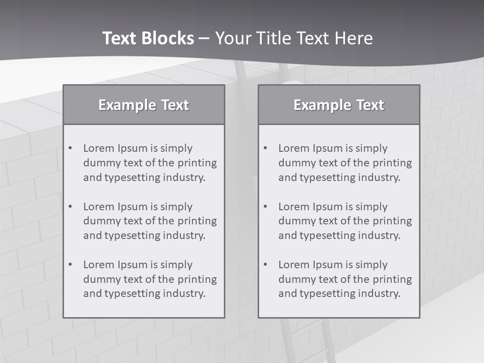 Progress Steps Brick PowerPoint Template