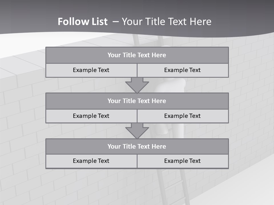 Progress Steps Brick PowerPoint Template