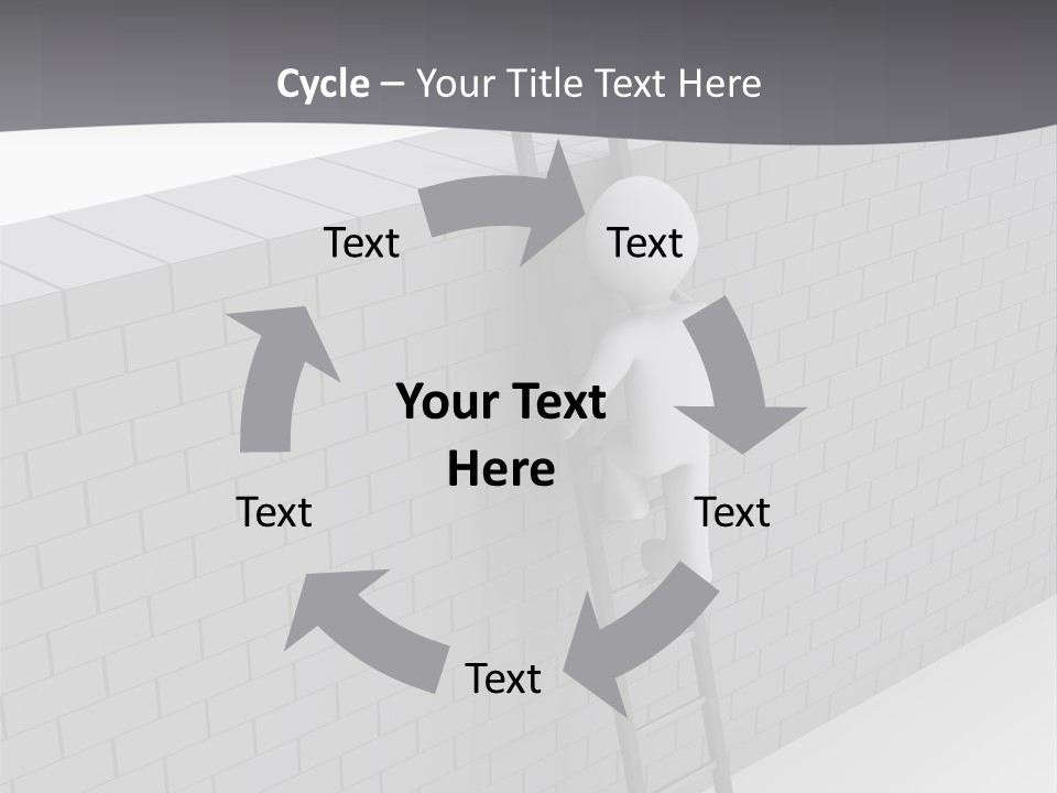 Progress Steps Brick PowerPoint Template
