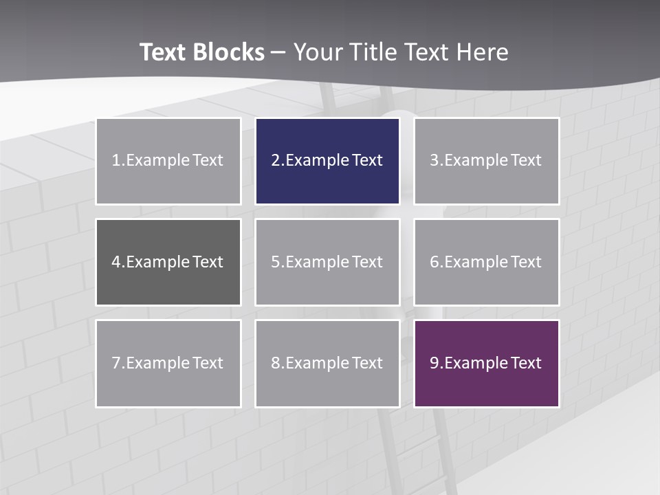Progress Steps Brick PowerPoint Template