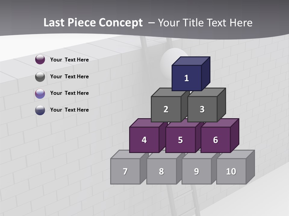 Progress Steps Brick PowerPoint Template