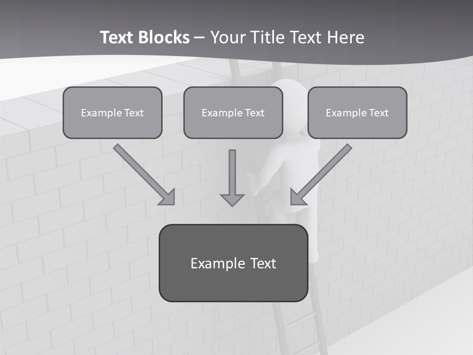 Progress Steps Brick PowerPoint Template