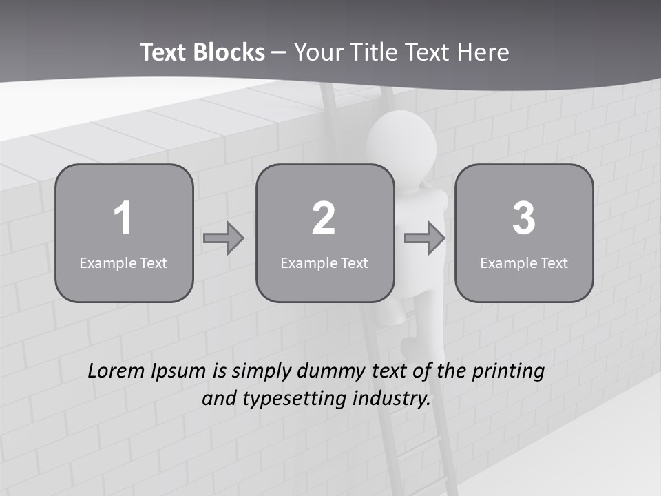 Progress Steps Brick PowerPoint Template