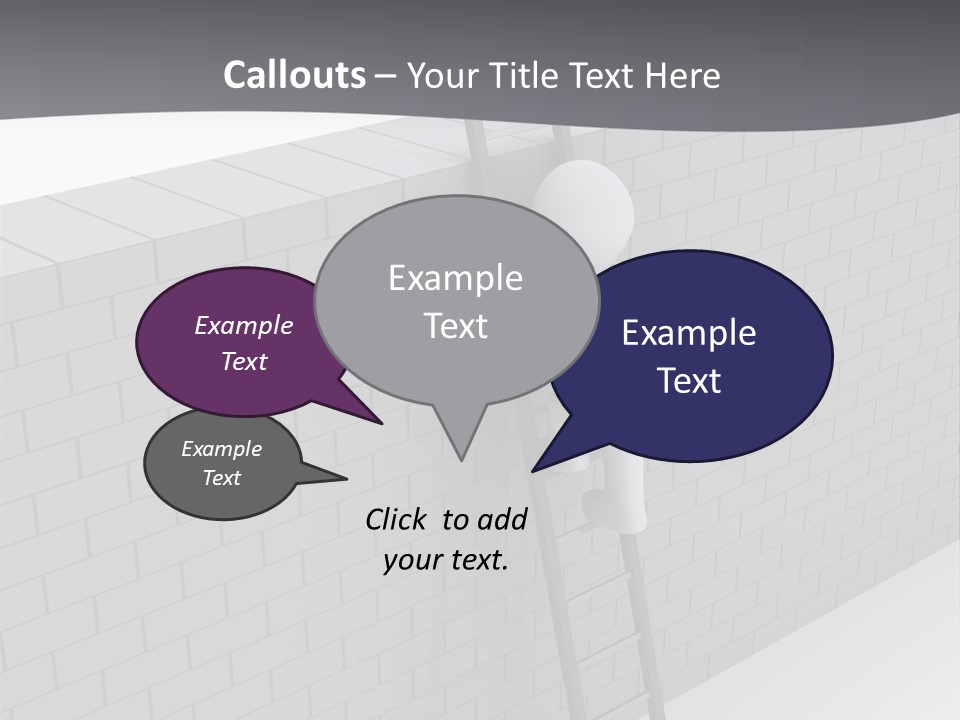 Progress Steps Brick PowerPoint Template