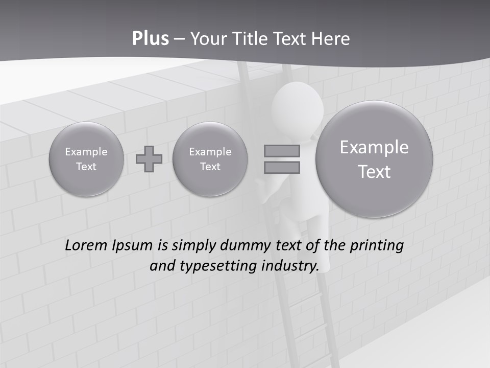 Progress Steps Brick PowerPoint Template