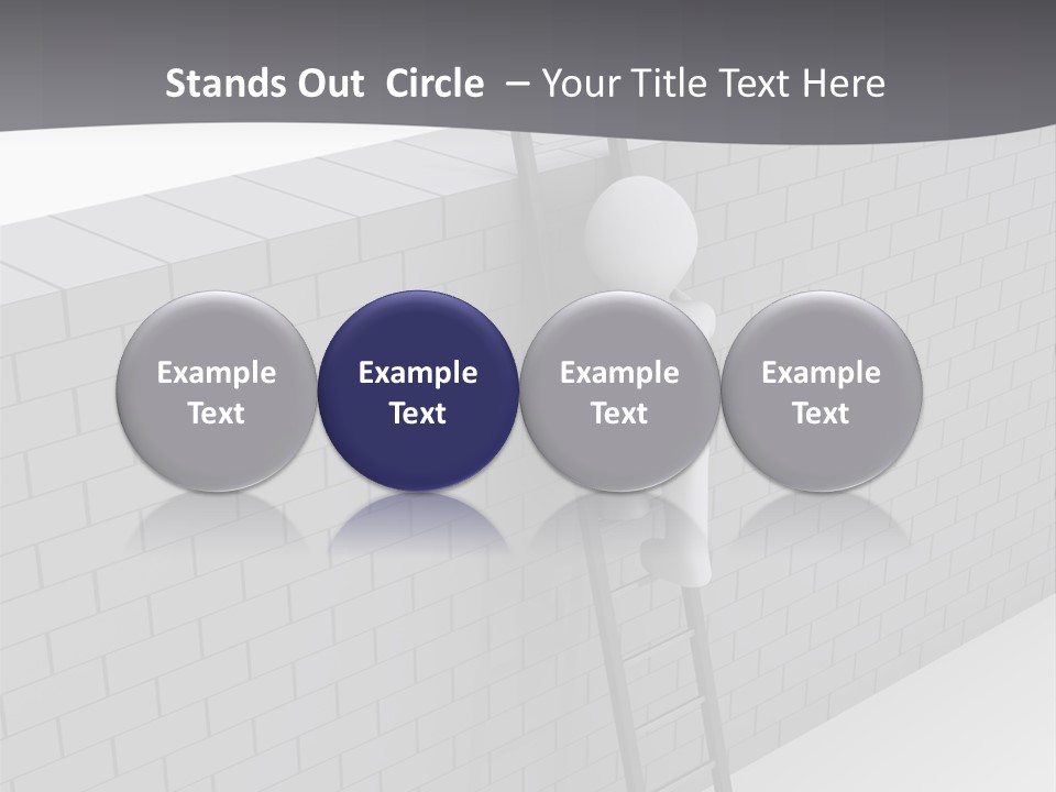 Progress Steps Brick PowerPoint Template