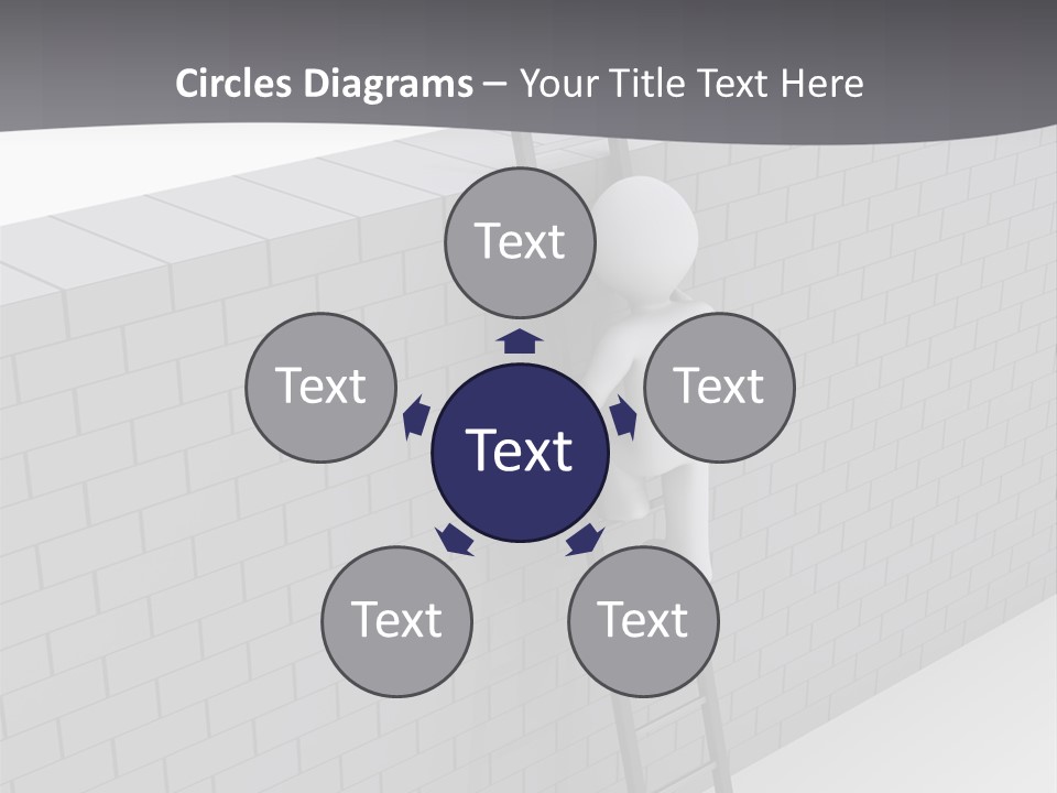 Progress Steps Brick PowerPoint Template