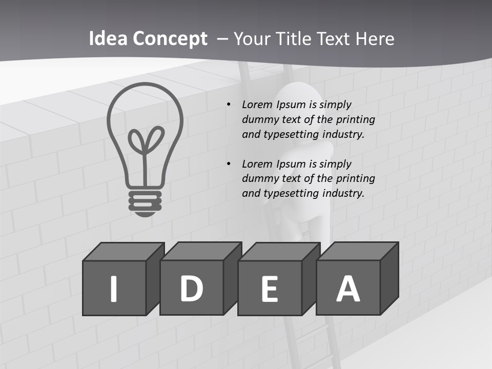 Progress Steps Brick PowerPoint Template